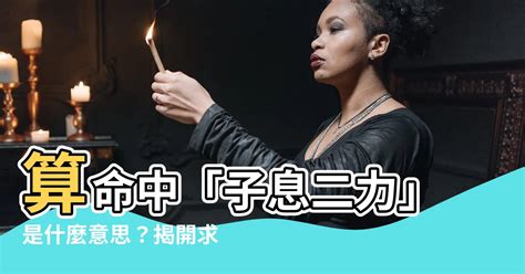 子息二力意思|算命先生以實例論述子息，子女多少、男女、有無等（。